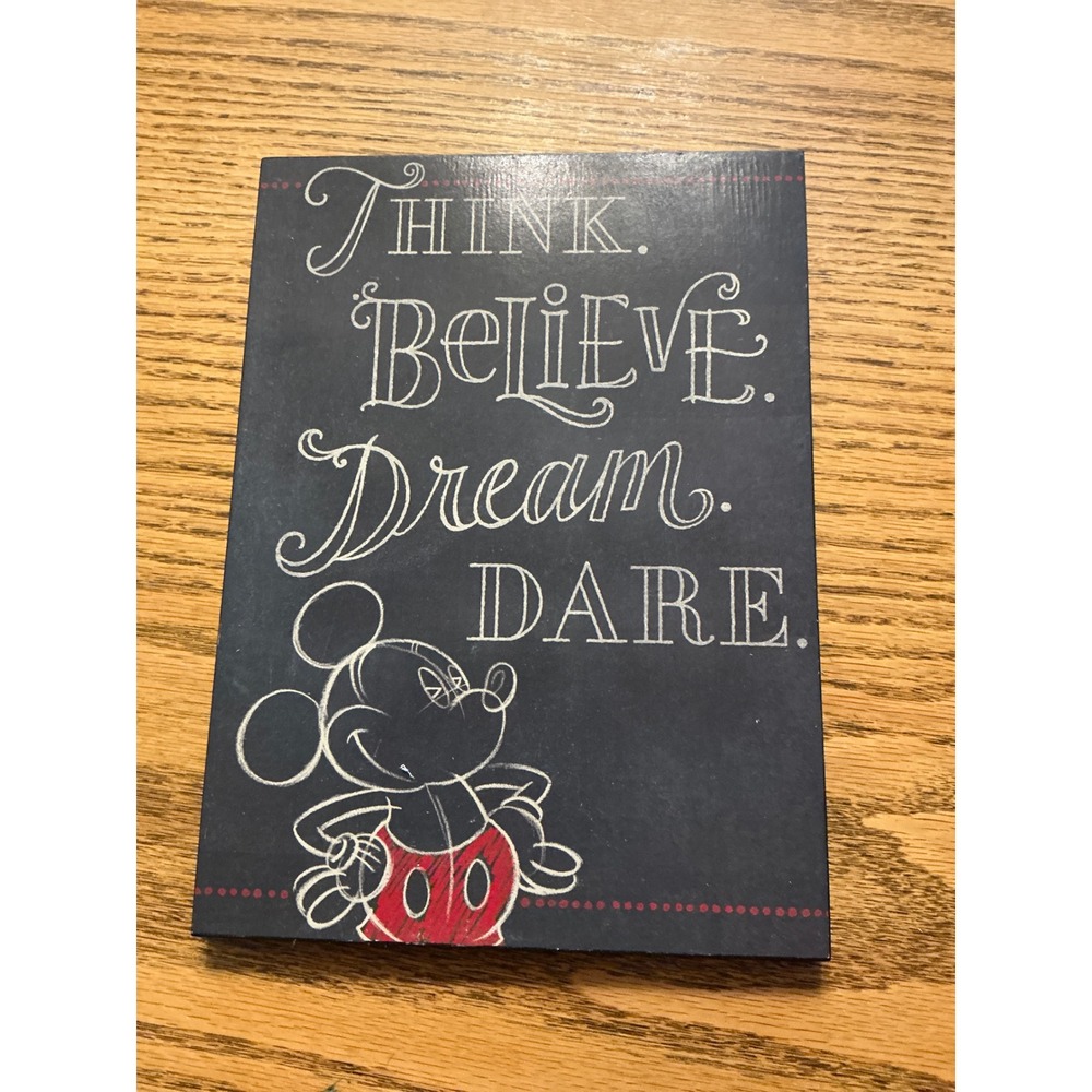 Disney Mickey Mouse Hallmark Plaque Think Believe Dream Dare Wall Art Decor